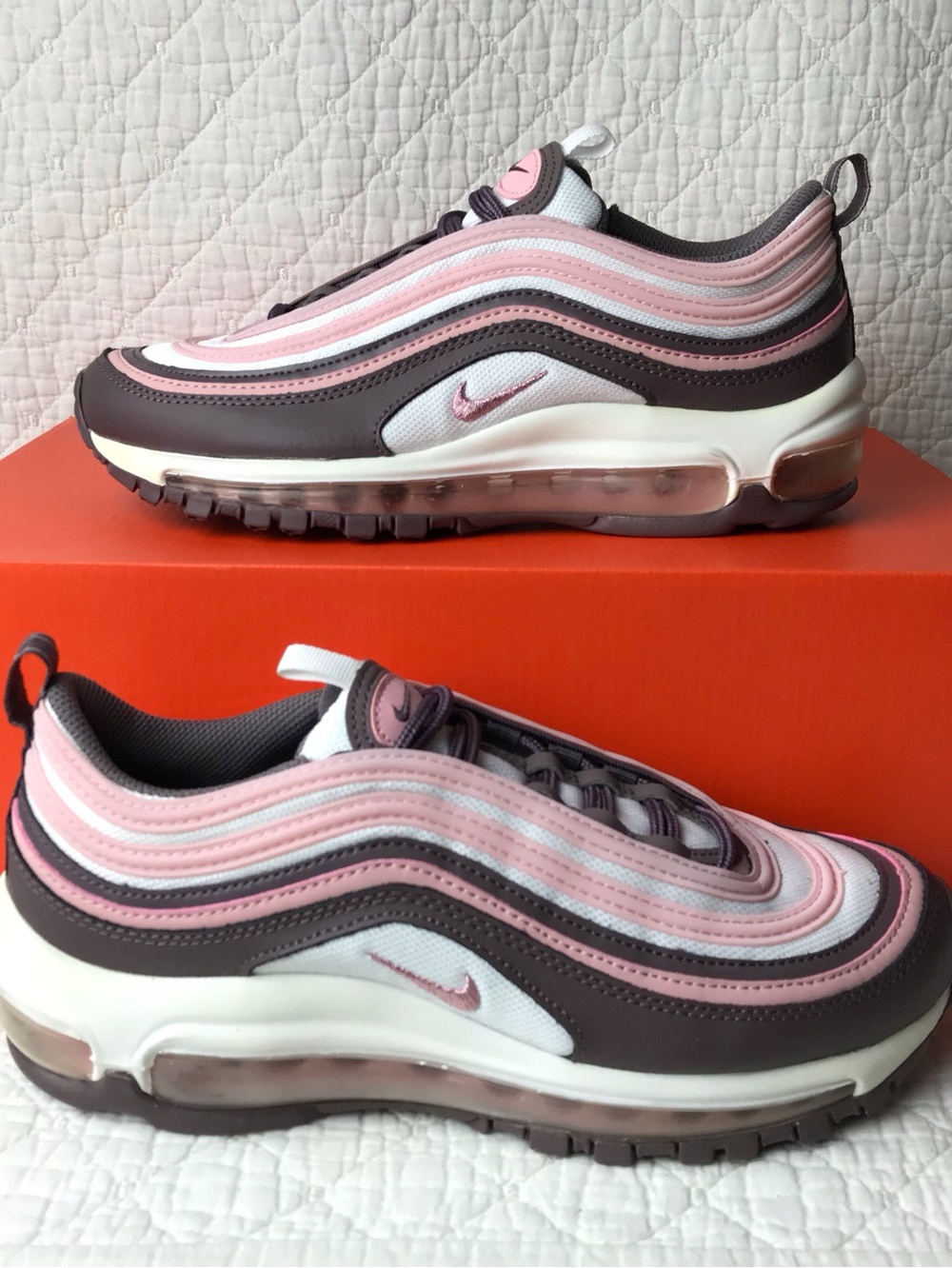 Nike Air Max 97 (GS) Pre-Owned Shoes Youth SZ 5.5Y Pink 921522-200